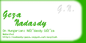 geza nadasdy business card